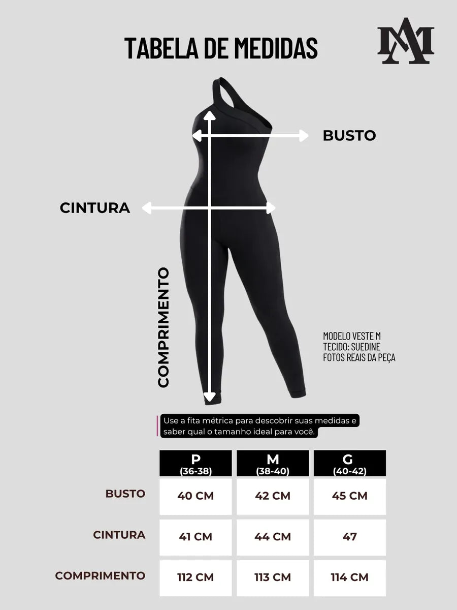 Macacão Fitness Academia Modela Corpo Treino Confortável
