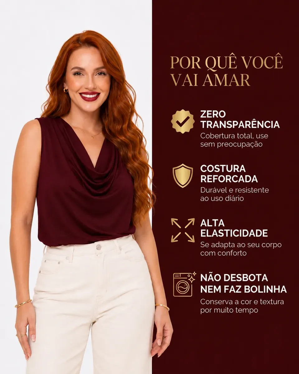 Blusa Multiforme Feminina Elegante Varias Formas Luxo