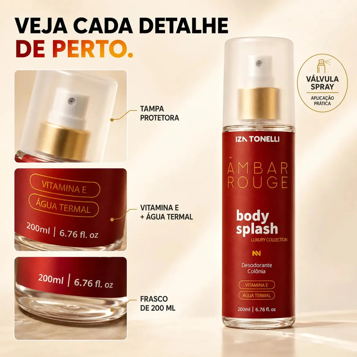 Kit 4 Body Splash Feminino 200ml Perfume De Luxo Colônia Iza