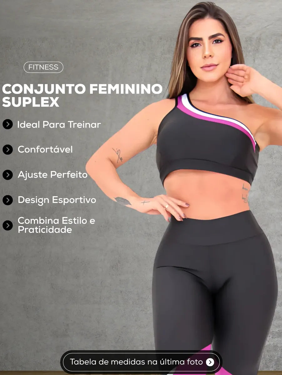 Conjunto Fitnes Legging Zero Tranparência