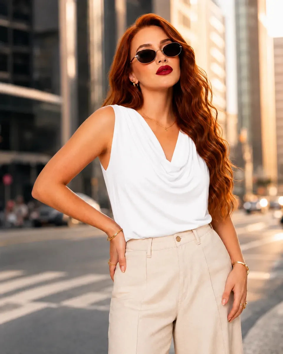 Blusa Multiforme Feminina Elegante Varias Formas Luxo