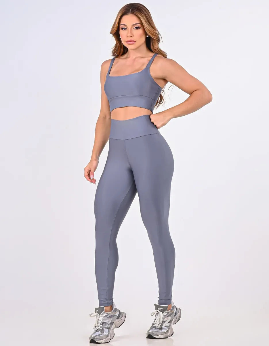 Conjunto Academia Top Alcinha E Calça Zero Transparência