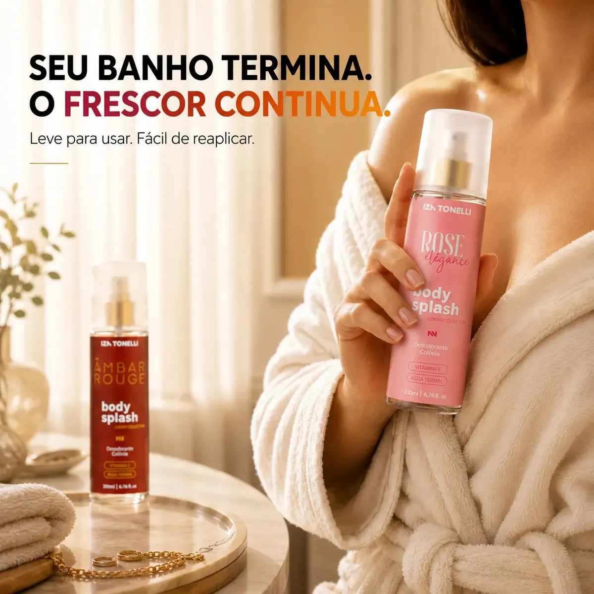 Kit 4 Body Splash Feminino 200ml Perfume De Luxo Colônia Iza