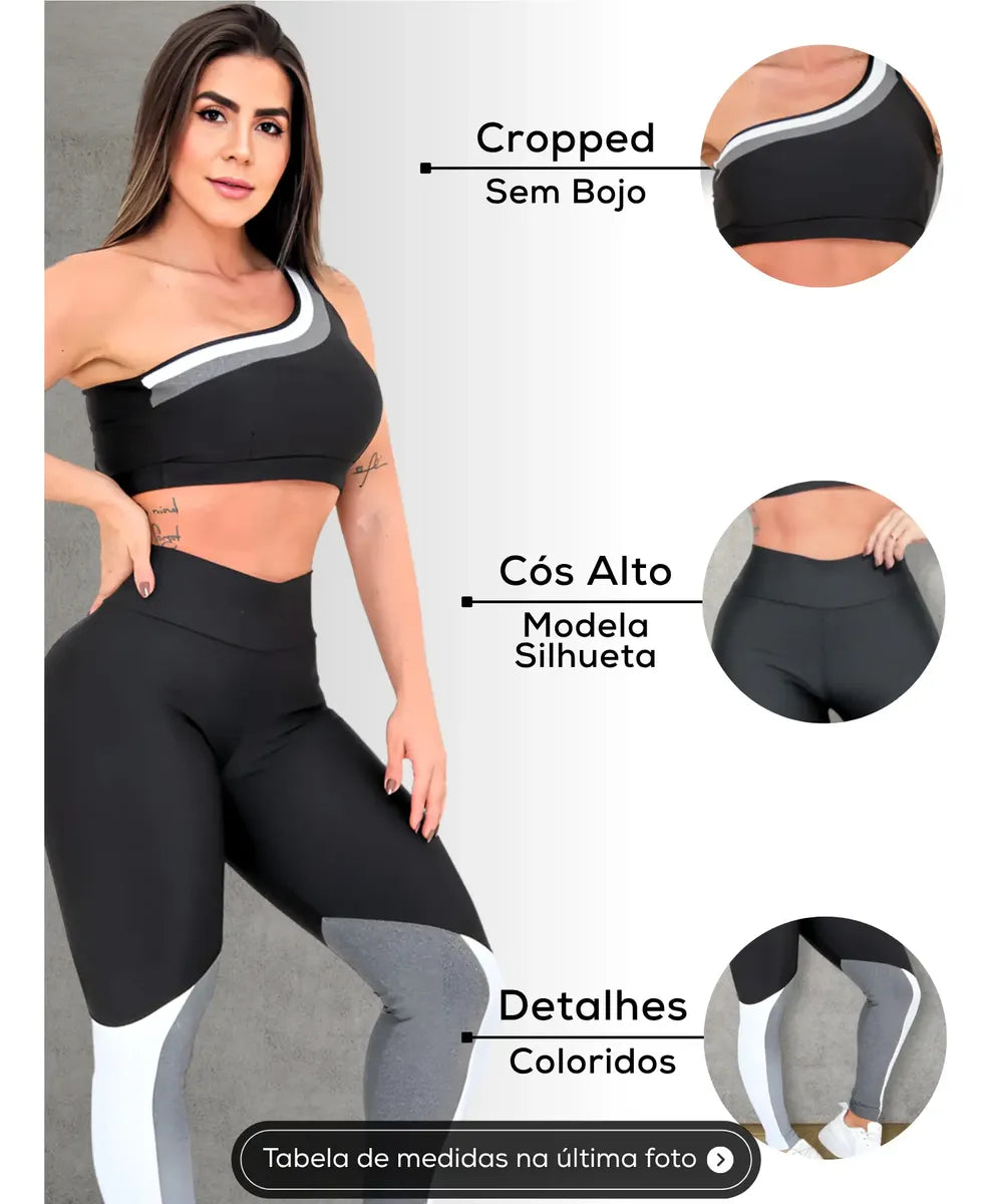 Conjunto Fitnes Legging Zero Tranparência