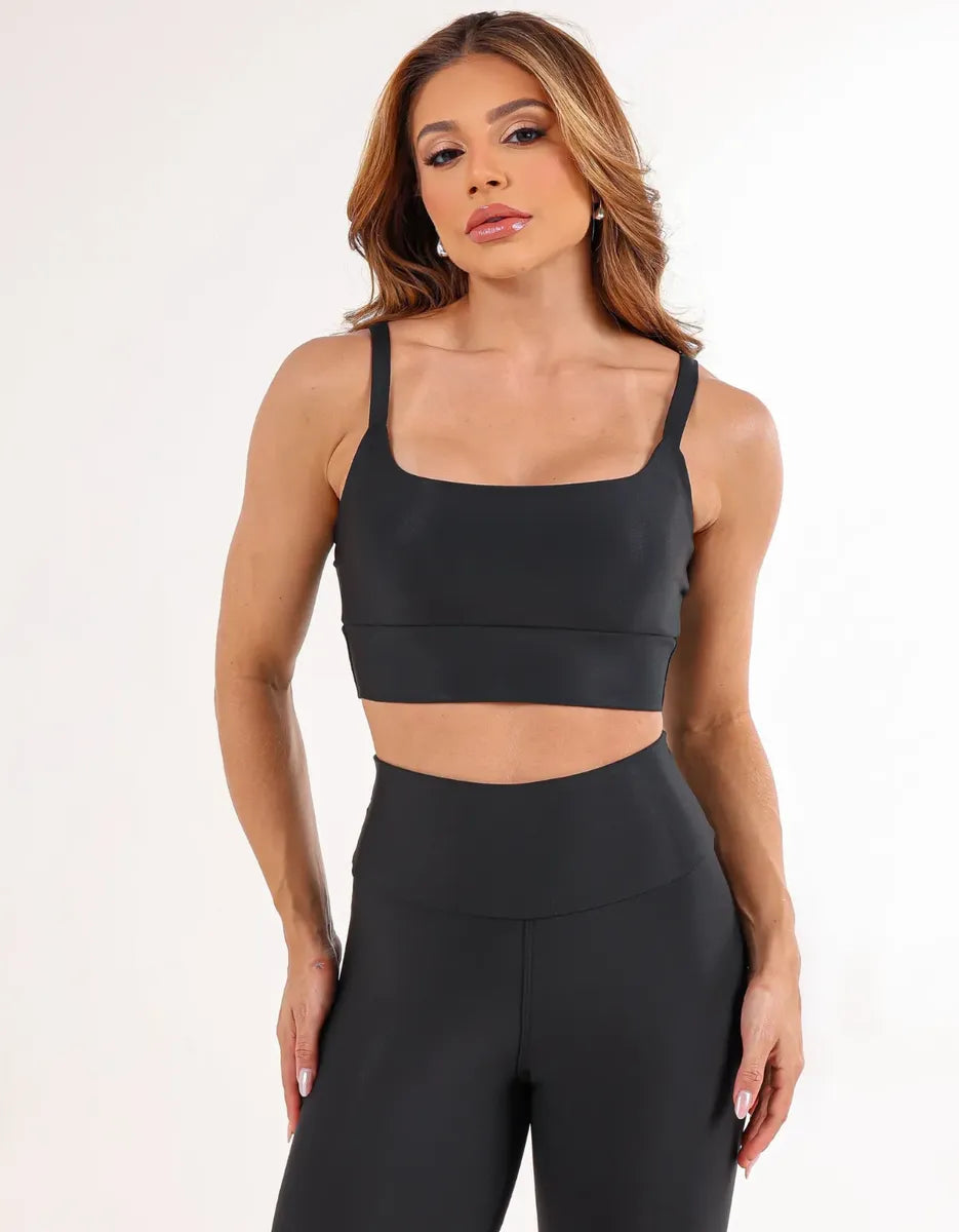 Conjunto Academia Top Alcinha E Calça Zero Transparência
