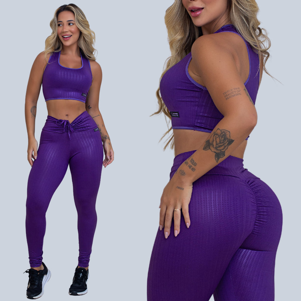 Conjunto Cirre Top e Legging Levanta Bumbum