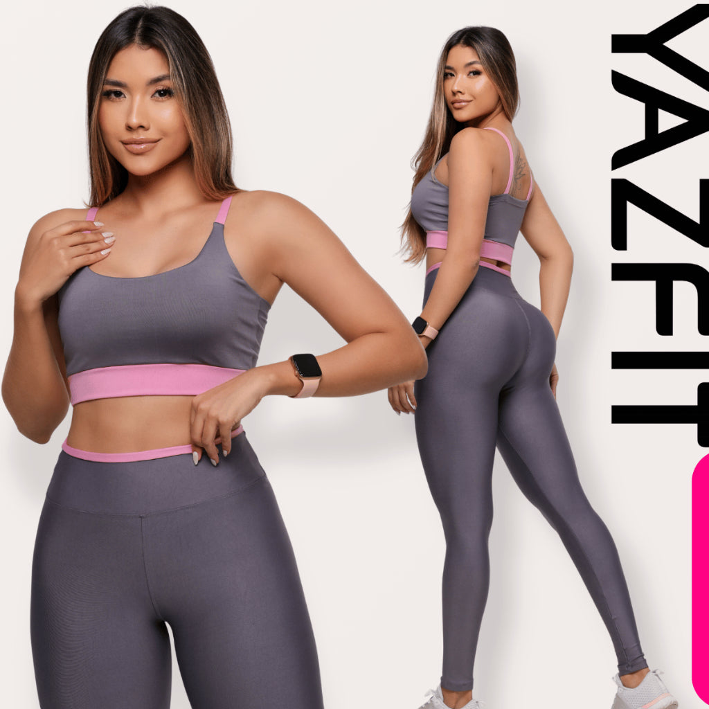 Conjunto Fitness Legging Top Calça
