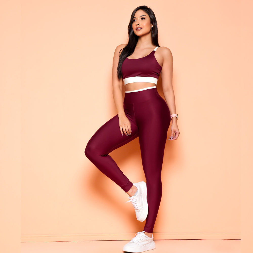 Conjunto Fitness Legging Top Calça