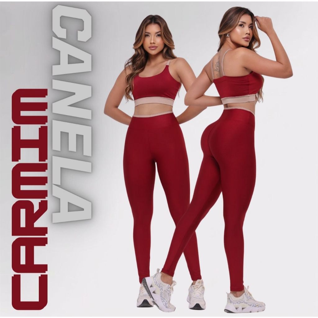 Conjunto Fitness Legging Top Calça