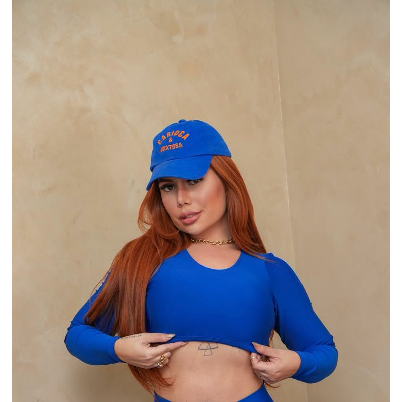 Top Cropped Manga Longa Gringa