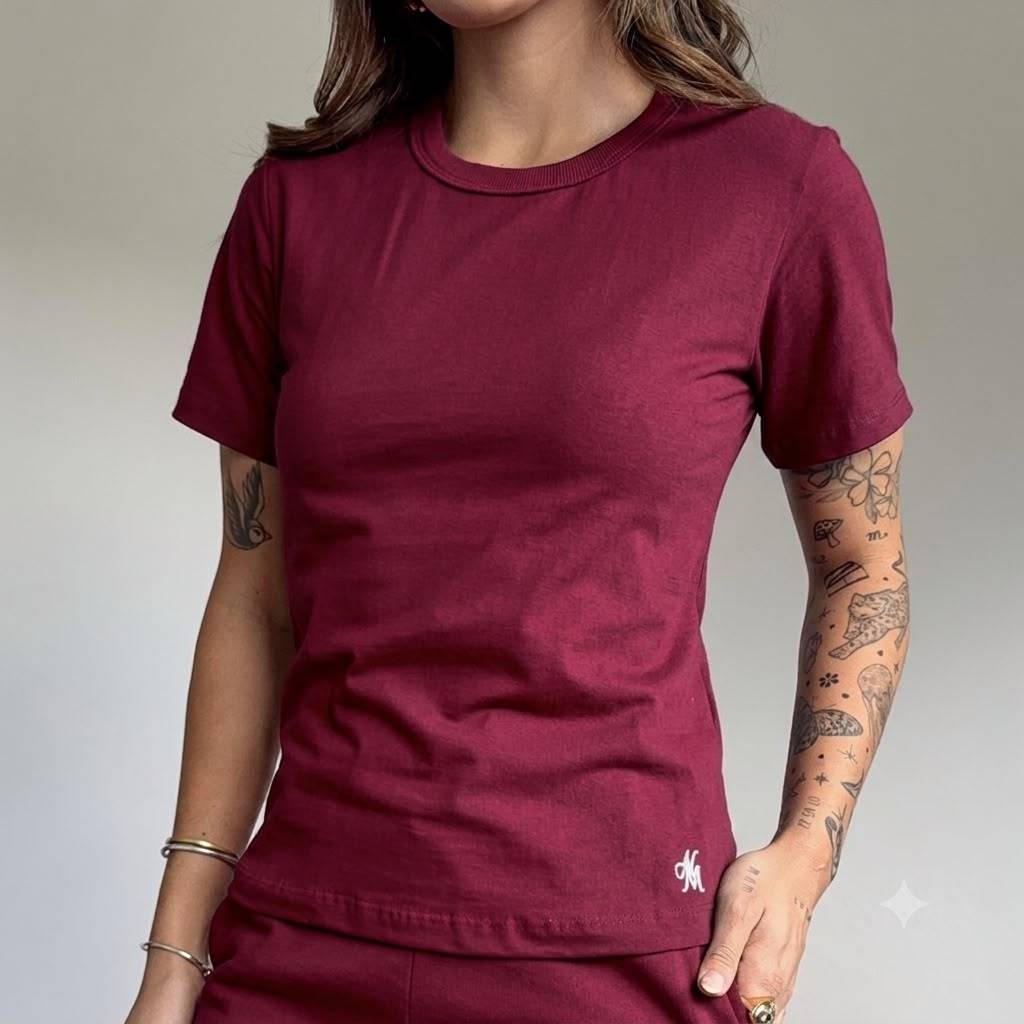 Camiseta T Shirt Algodão Gola Redonda Basica Lisa