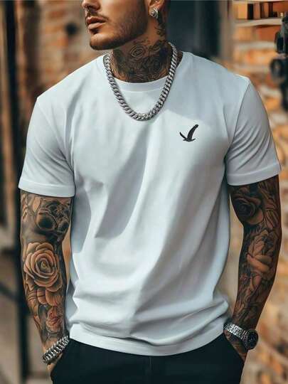 Camiseta Masculina de Aguia Camisa 100% Algodao